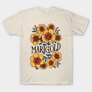 Marigold vintage flowers T-Shirt